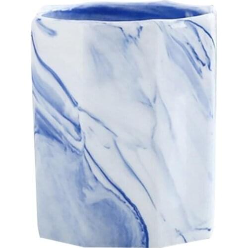 2021 Ceramic Cosmetic Makeup Brush Storage Box Jar Pen Holder Desktop Organizer Vase Decoration