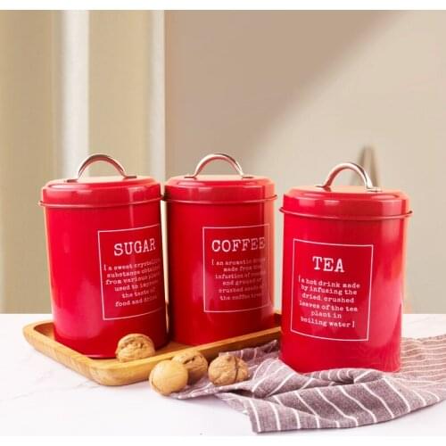 3PCS Tea box empty box household coffee Nordic wind sealed storage cans tea packaging square iron cans sealed tea cans ZM1027