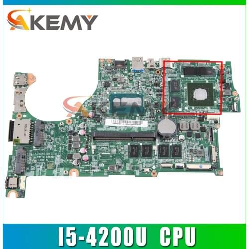 Akemy laptop Motherboard For ACER Aspire V5-573P I5-4200U Mainboard DAZRQMB18F0 SR170 N14M-GE-B-A2 DDR3