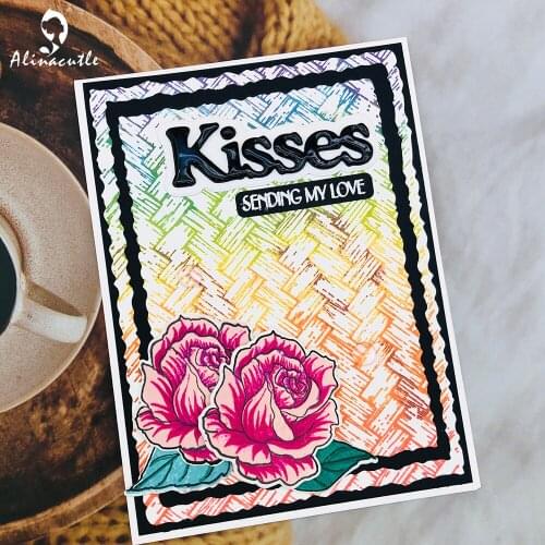 Alinacutle CLEAR STAMPS Wicker Texture Scrapbooking Handmade Card Album Paper Craft Rubber Transparent Silicon Stamp