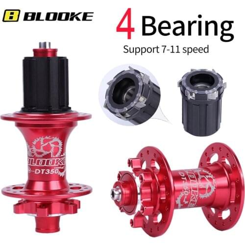 BLOOKE Hub B-DT350 Disc Brake MTB Mountain Bike Hub Bearing Bicycle Hub 32 Hole Red Purple Black 7-11 Speed