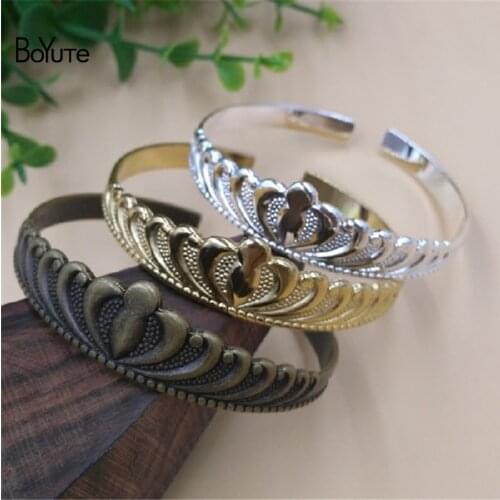 BoYuTe Dropshipping 2017 New 3 Colors 60MM Floating Crown Bangles Women Cuff Bracelets & Bangles