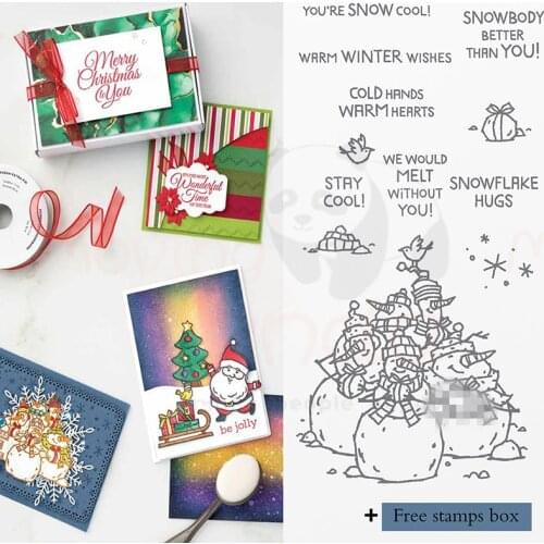 Christmas Snowman Metal Cutting Dies and Stamps Stencil for DIY Scrapbooking Photo Album Embossing Decorative Paper Card Die Cut