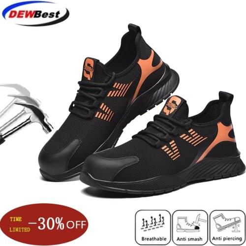 Safe shoes mens boots standard steel toe cap work shoes tough shoes anti-punching work sports shoes anti-mite protective shoes