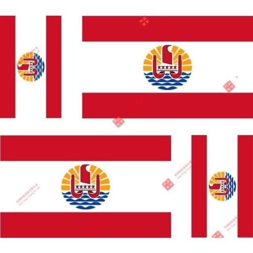 Set of Creative 4x Sticker Vinyl Car Bumper Outdoor World Flag French Polynesian Tahiti Racing Helmet Laptop Stickers