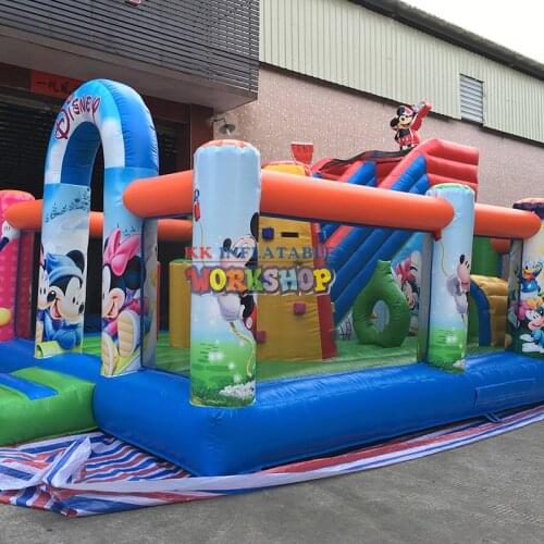 KK Products inflatable bounce house carton castle bouncy slide combo for sale with EN15649