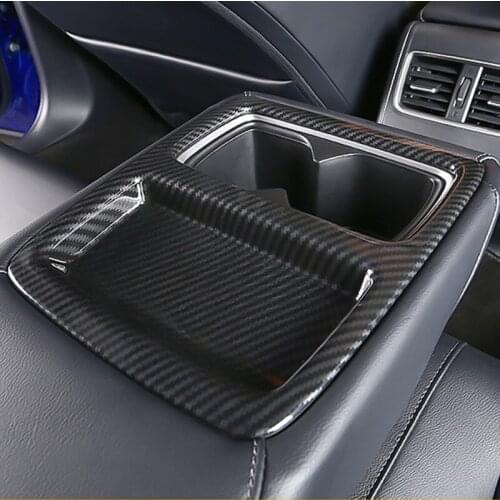 Back Seat Water Cup Frame Decorative Cover for Honda Accord 10th 2017 2018 Carbon Fibre Refit Accessories