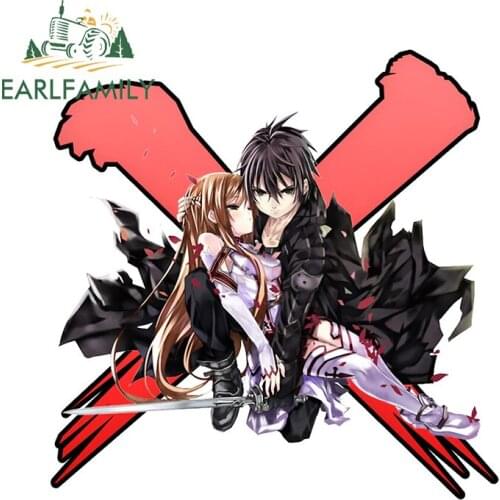 EARLFAMILY 13cm x 12.7cm for Sword Art Online Car Stickers and Decals DIY Sticker Fashion Decor Suitable for VAN RV SUV