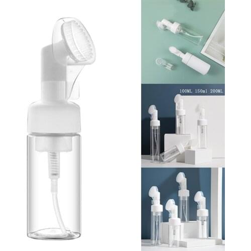 Press the Silicone Brush Head Foam Bottle Mousse Foaming Intensive Cleansing Makeup Sub-Bottle