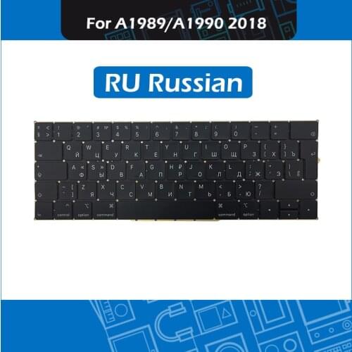 New RU Laotop 13" 15" Replacement keyboard for Macbook Pro Retina A1989 A1990 Keyboard Russian Layout Mid 2018 MR9Q2 MR932 MR942