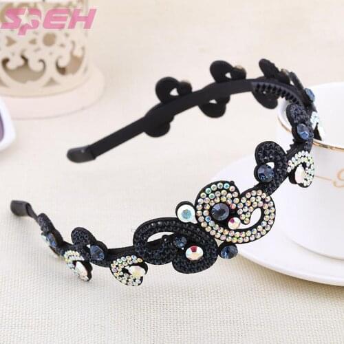 New womens rattan shaped exquisite headband, fashion diamond inlaid hair accessories, Creative Festival gift direct sales