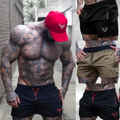 New fast drying sports shorts mens marathon running track and field 3-point pants fitness pants squat 3-point pants