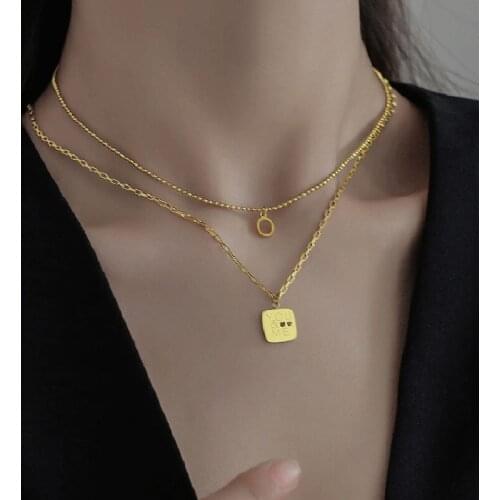 Huge Bud Punk Style Necklace Gold Plated Double Layer Retro Choker For Women Trendy Chain Clavicle Personal Design Jewelry