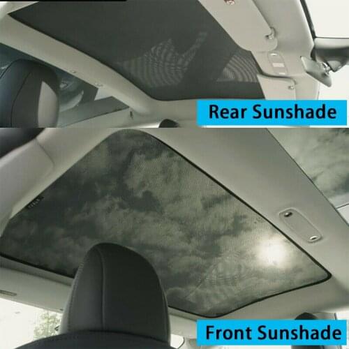 Roof Front Rear Sunshade Cover for Tesla Model 3 Skylight Screen Shade Heat Insulation Mesh Shield Car Covers
