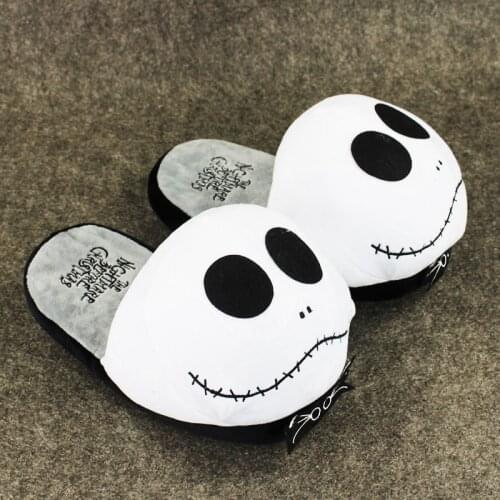 28cm Anime The Nightmare Before Christmas Jack Skellington Plush Slippers Shoes Warm Winter Adult Size Great Gift