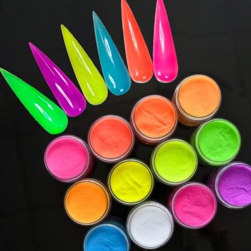30g /1oz#FOZ Mica Neon Pigment Powder Full Collection for Paint, Nail Tips Decoration Fast Drying-Gradient Pigments Dust Dipping