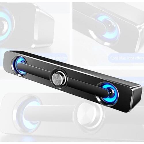 USB Wired Powerful Computer Speaker Bar Stereo Subwoofer Bass speaker Surround Sound Box for PC Laptop phone Tablet MP3 MP4