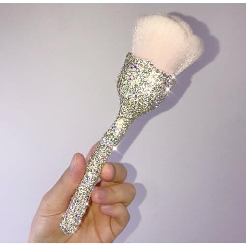 Rhinestone Rose Makeup Brushes Large Soft Powder Foundation Blush Brush Cosmetics Luxury Makeup Brushes Maquiagem Glitter Brush