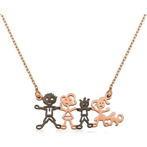 Tevuli 925 Sterling Silver Happy Family Necklace