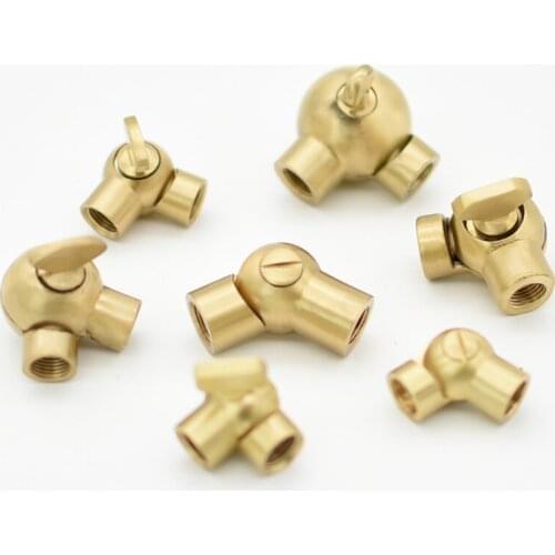 2pcs All Brass Universal Joint,Bulb Holder Socket Droplight Connector Universal Connection Head, Lighting Accessories DIY