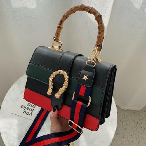 Vintage Women Handbags Square Flap Purses Vintage Alligator Pattern Metal Lock Satchels Luxury Designer Leather Shoulder Bag