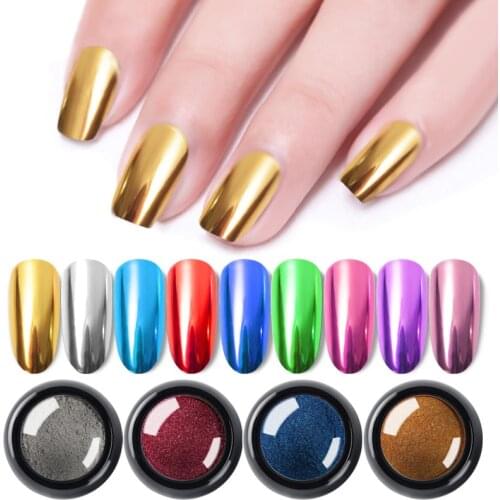 Nail Mirror Glitter Powder Auroras Effect Nail Art Chrome Pigment Dust for UV Gel Polish Metallic Color Manicure Tools