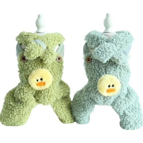 Winter Pet Clothing Chihuahua Romper Yorkshire Terreirs Jumpsuit four leg Warm Small Dog Outfit Puppy Apparel Bichon Costume