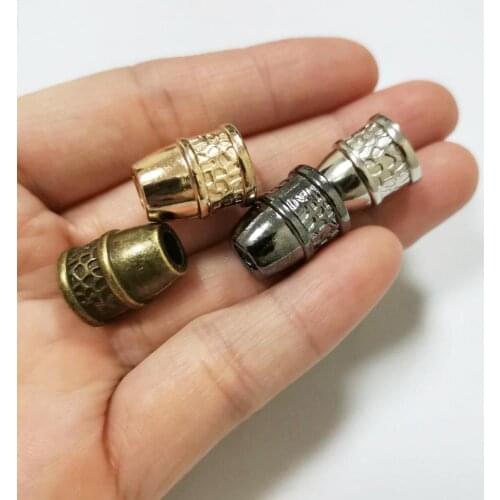 100pcs/lot metal zinc alloy bell stoppers cord ends lock nickle\black\gold\ bronze for 5mm bungee cord free shipping