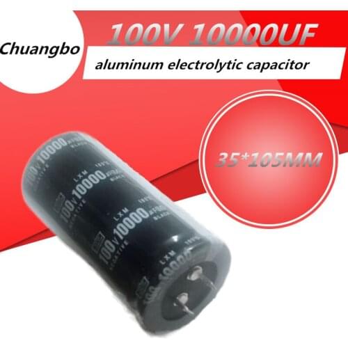 2PCS Electrolytic capacitor 100V 10000UF 10000UF 100V 35*105MM new