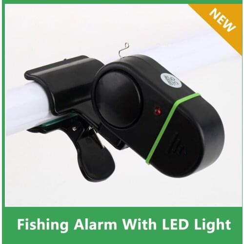 2020 New 1pc Electronic Bite Fish Alarm Bell Fishing Rod Pole W/ LED Light Sound-light Alarm Device Portable Easily Installed