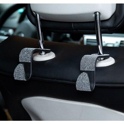 Car Seat Back Hook Diamond Bling Rhinestones Hanger for VW Volkswagen MK7 GTI Golf 7 Golf R Skoda Octavia A7 SEAT