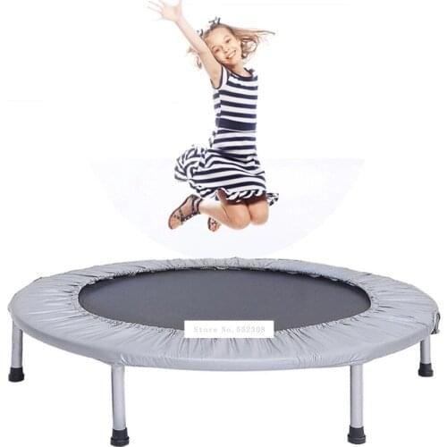 C156 36 Inch Children Lady Lose Weight Leg Slimming Trampoline Home Gym Exercise Folding Bouncing Jumping Bed Fitness Equipment