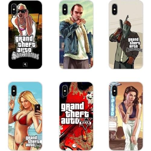 For Huawei G7 G8 P7 P8 P9 P10 P20 P30 Lite Mini Pro P Smart Plus 2017 2018 2019 GTA San Andreas GTA Grand Theft Auto 5 V Covers