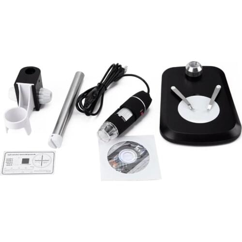 800X HD Digital USB Microscope 2.0 MP CMOS Electron Microscopes With 8*LEDs Adjustable Science Dermatology Optical Magnifier