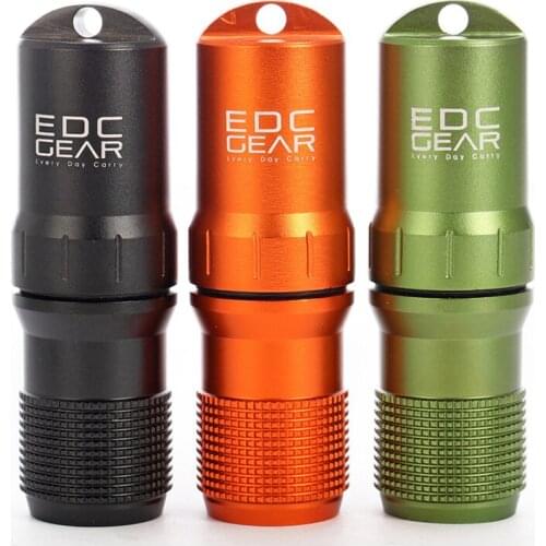 E1169 Outdoor 6061 light aluminum CNC waterproof box anti-survival waterproof box with matchbox and other accessories EDC