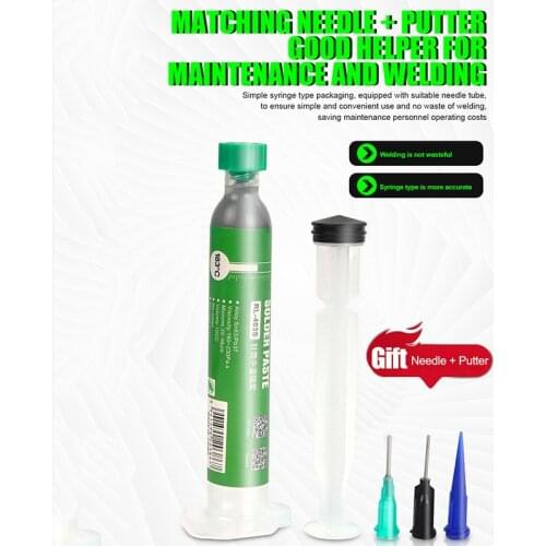 DIYFIX 10CC RL-403S Welding Paste 183℃ Medium Temperature Solder Paste Flux Tin Liquid BGA Soldering Fluxes Repair
