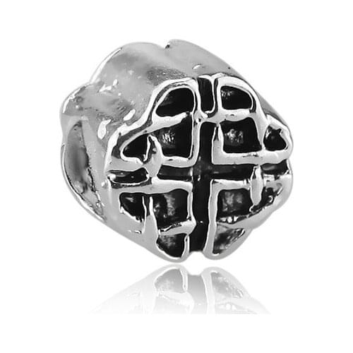 DIY Jewelry Making Findings Big Hole Metal Loose Beads in Chinese Knot Shape Fit for Pandora Chamilia Charms Bracelet & Bangle