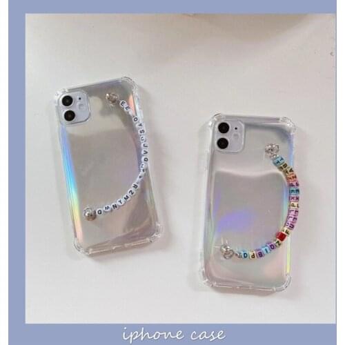 GlamPhoneCase Letter Chain Phone Case For iPhoneSE 2 11Pro/Max X XS Max XR Soft Silicone Cover For iPhone11 7 8Plus Case