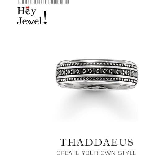 Black CZ Lane Ring,Europe Style Vintage Jewelry Good Jewerly For Men And Women,2020 Gift In 925 Sterling Silver,Super Deals