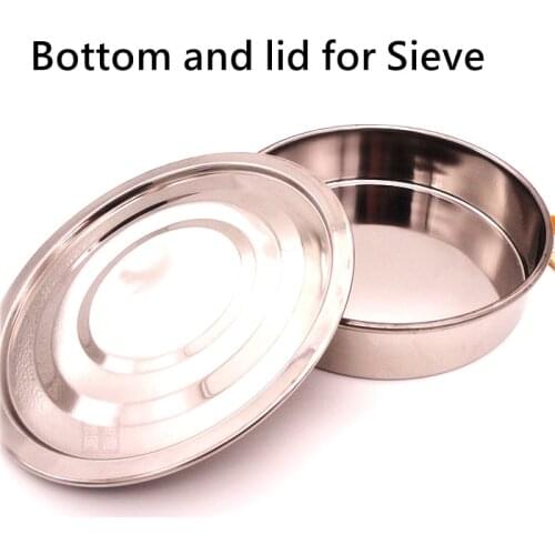 Round 304 Stainless Steel Bottom and Lid for Sieve Kitchen Food Filter Screening Sieve Cover Storage Box