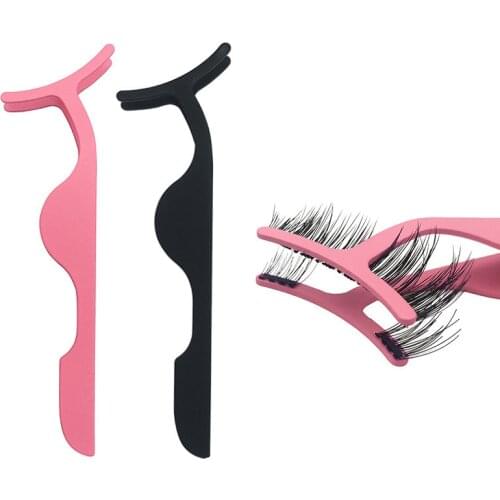 Magnetic False Eyelashes Tweezers Extension Tool Lashes Applicator Wider Clip