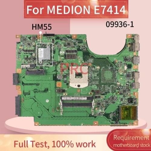 For MEDION E7414 PGA 989 Notebook motherboard 09936-1 HM55 DDR3 Mainboard