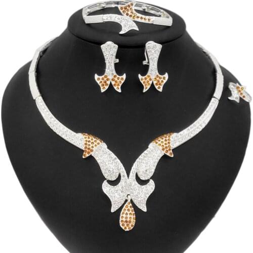 Yulaili Fashionable New Irregular Jewelry Set and Multi-color Exquisite Wedding Bridal Wedding Banquet Jewelry Sets Wholesale