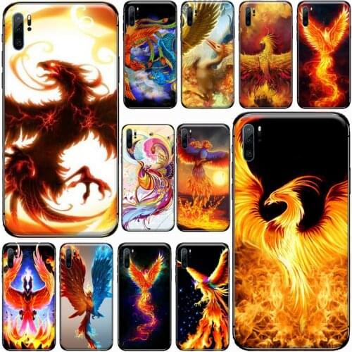 The rising Fire Phoenix bird Phone Case For Huawei honor Mate P 9 10 20 30 40 Pro 10i 7 8 a x Lite nova 5t Soft silicone funda