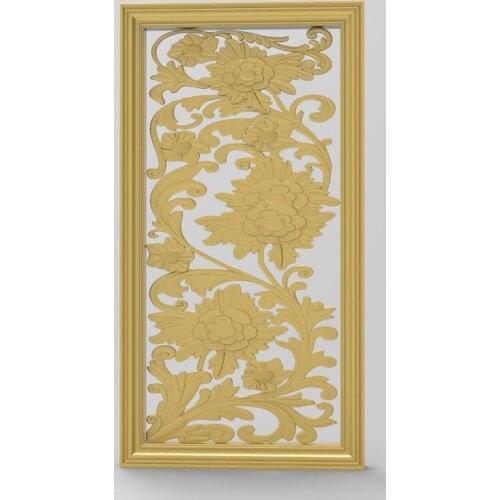 New Hollow Out Flower Screen Partition Panel STL Model for CNC Router Aspire Artcam home decoration Decor