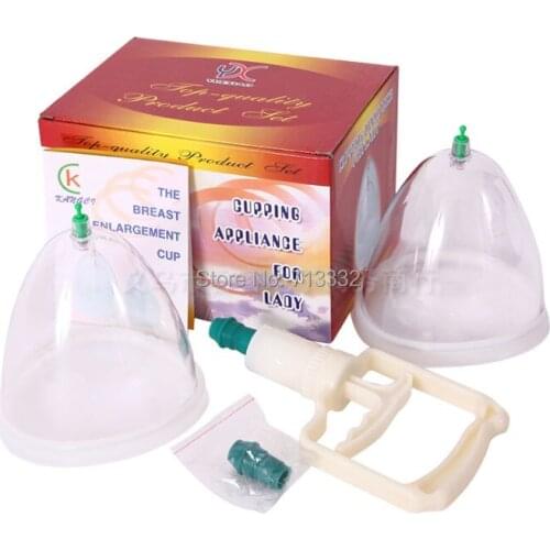 New Breast Enlargement Pump 13cm CUP Chest gain Cupping Appliance For Lady A B C D breast bigger massage cupping theray Size L