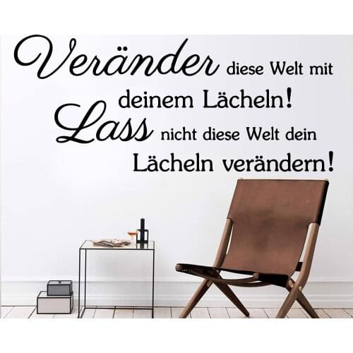 Romantic German Wall Sticker Phrase Vinyl Wall Art Decal For Kids Room Stickers Vinyl Decal vinilos frases