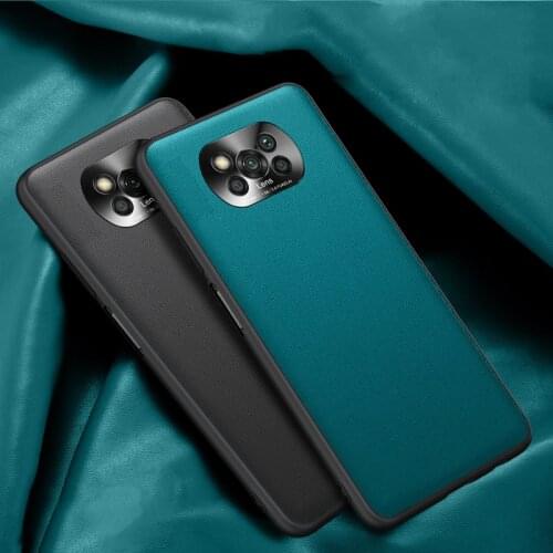 Luxury Leather Case For Xiaomi Mi POCO F3 X3 NFC X3Pro M3 Camera Metal Lens Protector Cover Mobile phone Case Shell Coque Fundas