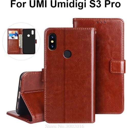 Umidigi S3 Pro Silicone Case Cover 6.3'' Flip Case PU Leather Wallet Case For Umidigi S3 Pro S3Pro Smartphone With Magnet Holder