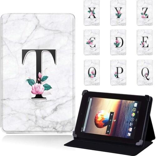 Universal Tablet Case for HP Slate 10 HD/Stream 7/Slate 7 26 Letter Series Bracket Pu Leather Tablet Cover Case+ Free Stylus